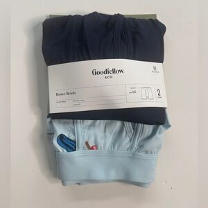 Goodfellow & Co Blue Boxer Briefs Comfortable Fit, 2 pack, Sz. Medium